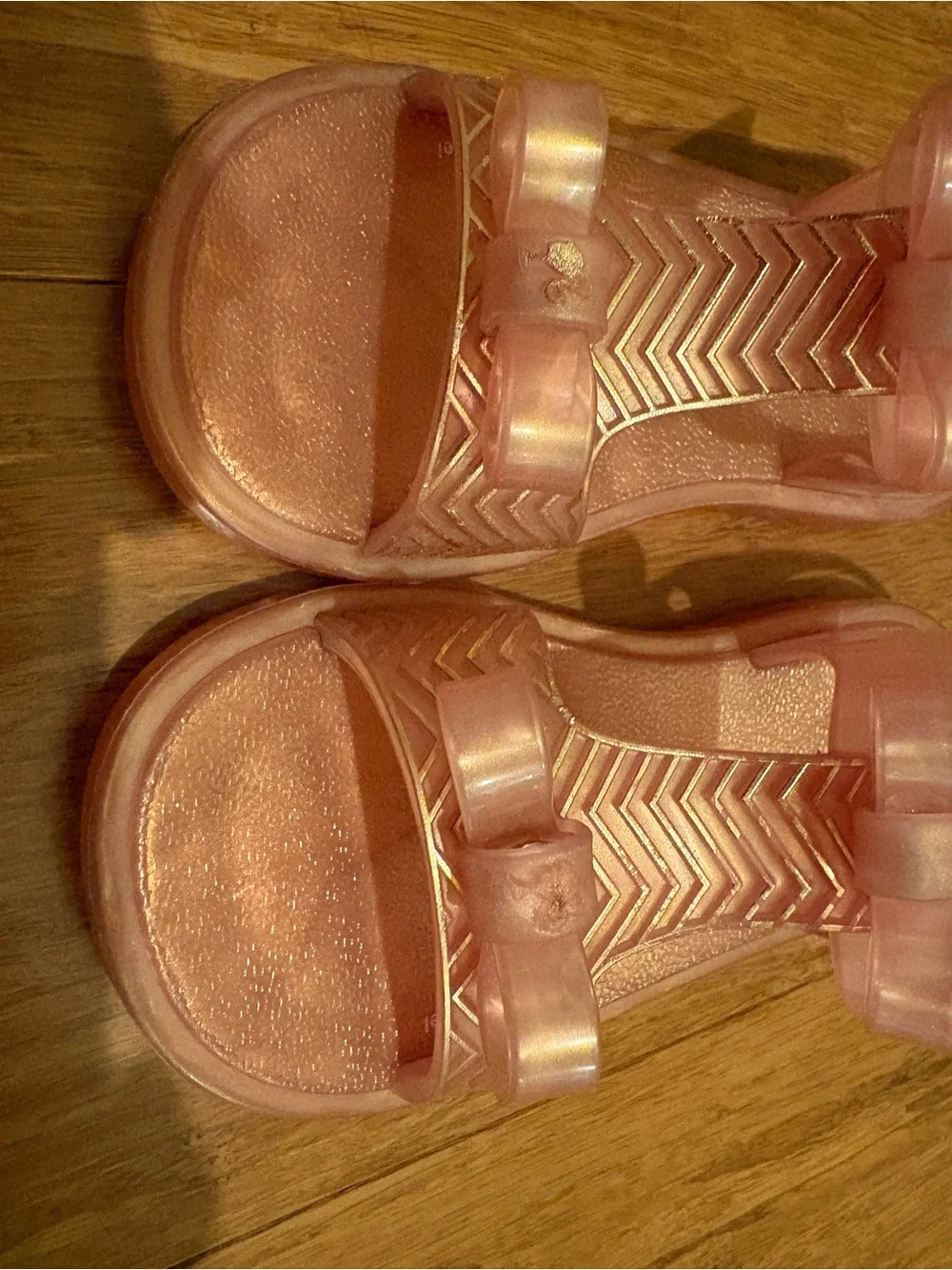 Mini Melissa x Barbie Pink Jelly Bow Sandals